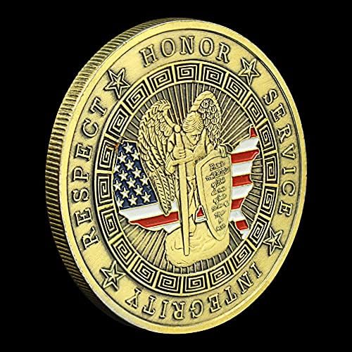 Сувенирни Монети Полиция На Съединените Щати, Коллекционный Подарък, Монета С Медна Покритие, Молитва Не Се Предавай, Възпоменателна Монета, Монета На Повикване