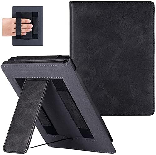 Калъф-поставка GUKSRASO за 6 Kindle 11-то поколение 2022 - Калъф от изкуствена кожа с две ръчни ленти и функция за автоматично