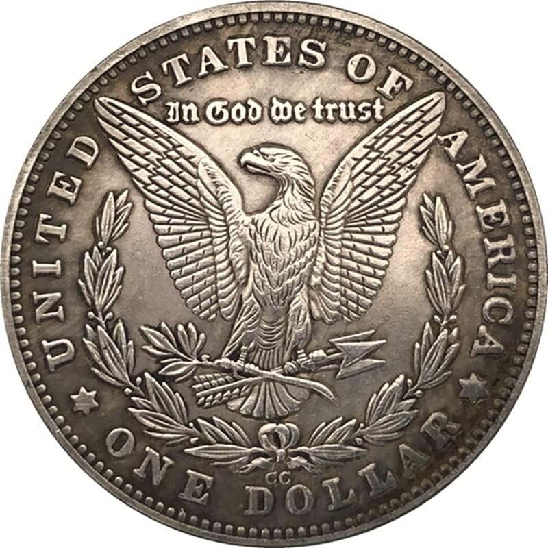 38 ММ Антични Сребро Доларова Монета Американски Морган Скитник Монета 1878CC Занаят #135