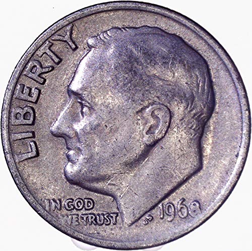 1968 Десятицентовик Рузвелт 10 цента е Много Добър