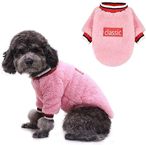Фланелевый Класически Пуловер за куче за малки кучета, Зимно Топло Облекло за кучета, Мек пуловер за кучета, Модно Палто