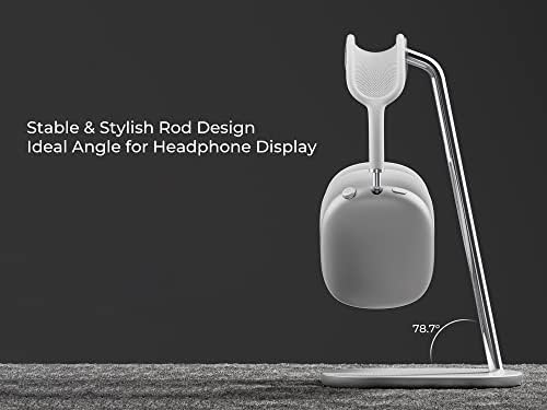 Поставка BENKS Airpods Max с безжично зарядно устройство панел за iPhone, телефон с Android, Airpods, Настолна поставка за слушалки, стойка за слушалки, Универсална поставка за гейми?