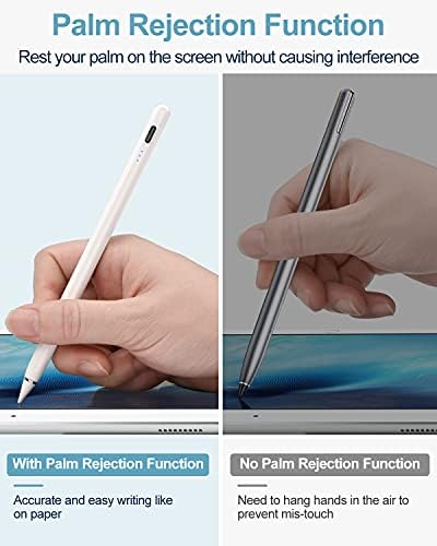 Молив AmberVec за iPad с индикатор за зареждане на батерията, Актуализиран активен Стилус за отвеждане на дланта 2022 година на издаване, Писалка за Apple iPad Air 4-3-то поколение,