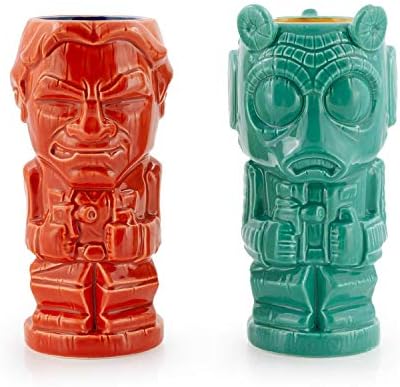 Комплект чаши Geeki Tikis Star Wars Хан Соло и Гридо | Официалната са подбрани Керамична чаша в стил Тики Междузвездни