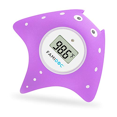 Термометър за детска баня Famidoc със Стаен Термометър Нова Подобрена Сензорна Технология за Детска Баня с Плаваща Играчка