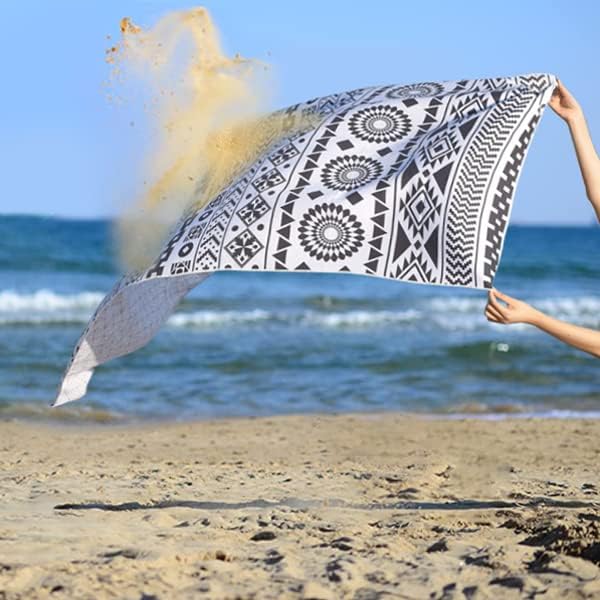 Леки, Тънки плажни кърпи от микрофибър за възрастни и деца – Компактно Индивидуално одеало за басейна без пясък с множество