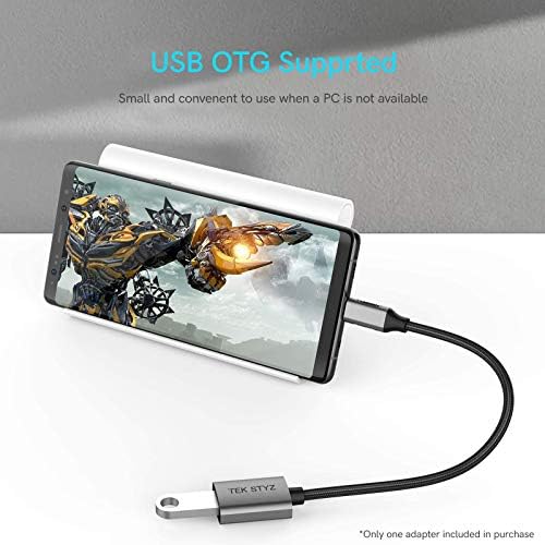 Адаптер Tek Styz USB-C USB 3.0 е обратно Съвместим с датчиците на Samsung Galaxy S IV OTG Type-C/PD за мъже и USB 3.0