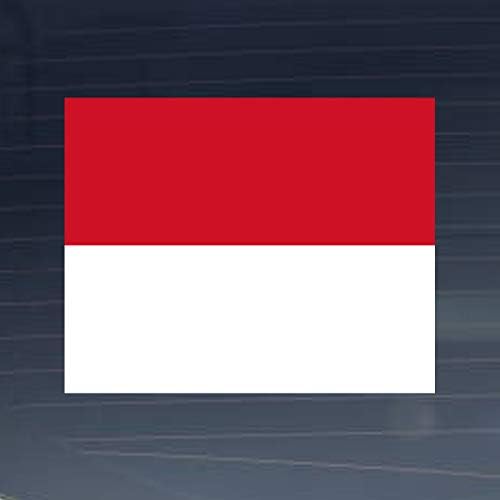 Дизайн на Чаши Стикер с Националния Флаг на Страната Монако 3-инчов Пълноцветен Винил Стикер
