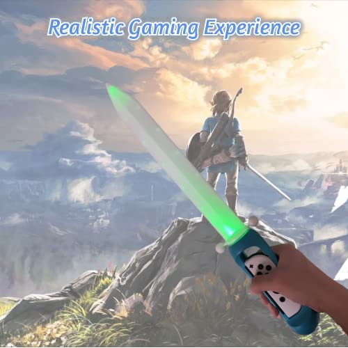 ENFILY Аксесоари за игрови мечове с led подсветка, съвместими с Nintendo Switch /OLED-ключа, дръжка, контролер Switch Sword Games Joycon (R) за The Legend of Zelda Skyward Sword HD