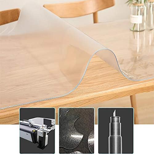 Прозрачна капачка маса от PVC, сверхпрочная Прозрачна защита масата, Подложка за маса Vinly Table Top Cover, Водоустойчив