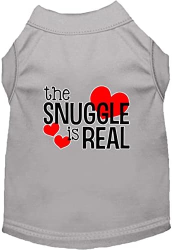 Тениска за кучета Snuggle is Real с Трафаретным принтом Черен XL