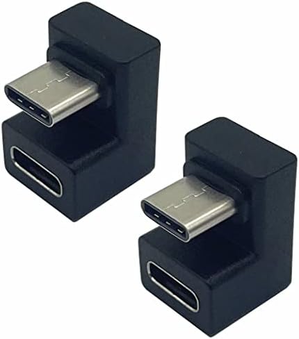 Адаптер U-образна форма USB C, Dafensoy 180 Градуса USB 3.1 Type C (USB-C) за зареждане на мъж към жена U-образна адаптер