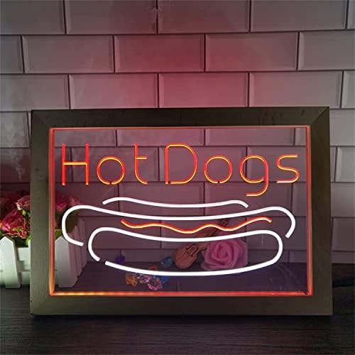 Led неонова реклама DVTEL за хот-дог, Нощни осветителни тела за ресторант за бързо хранене, USB Акрилни Неонова лампа,
