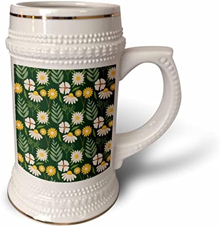 3dRose 3dRose с цветен модел - Творческа изображение с флорални щампи - чаша за стейна на 22 унция (stn-361848-1)