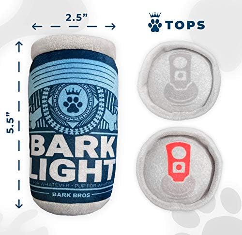 Mira Bros - Barklight Barkweiser - Две опаковки, Плюшени Скрипучих играчки за кучета, Забавна Пародия на напитки - Алкохол