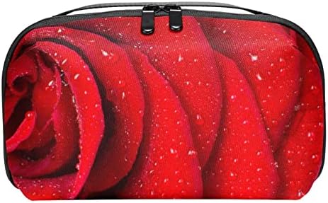 Розово-червена косметичка за чантата си, преносим пътен органайзер, чанта за тоалетни принадлежности, косметичка за жени