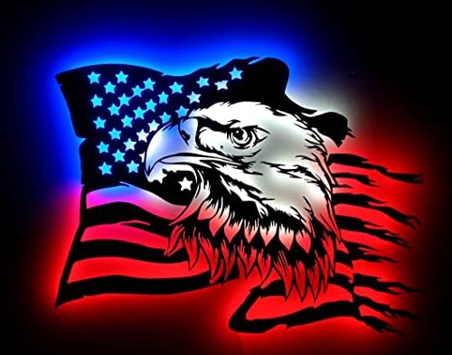 Американския Орел, Знаме на САЩ, Метална стомана Led, Led знамето на Съединените американски Щати, Неон led Флаг на страната