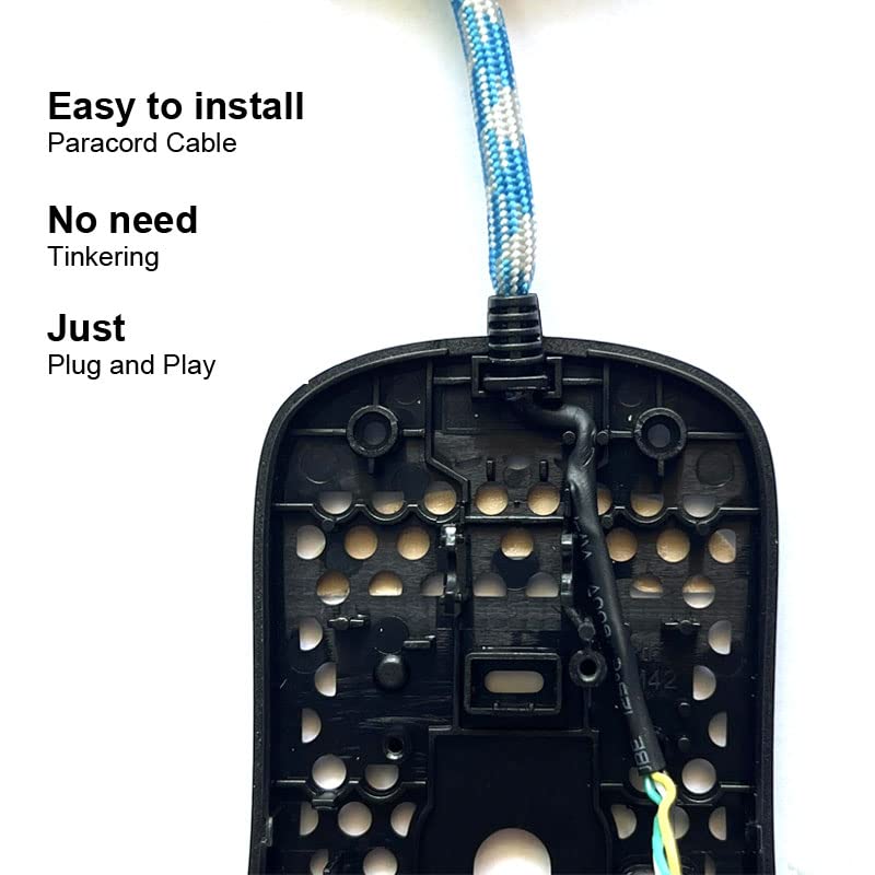 Кабел за мишки Paracord за геймърски мишки - за Xtrfy M42 RGB (кафяв RP01)