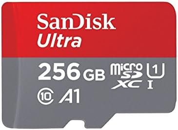 Карта SanDisk Ultra 256GB Micro SDXC за смартфон Motorola Работи с Мото E22i, Moto E22, Moto E22s (SDSQUAC-256G-GN6MN)