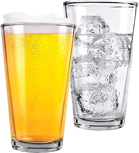 Конусни Чаши за пиене Friwer Pub 16 грама. Прозрачни стъклени Чаши на дебелото основа за вода, бира, Сок, студен чай,