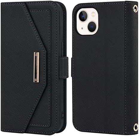 Чантата Jaorty по рамото за iPhone 13 Case Mini с Регулируема Каишка на съвсем малък, Държач за кредитни карти 5.4 инча,