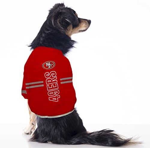 Тениска за кучета Pets First NFL San Francisco 49ers тениска за футбол кучета и котки - Здрава спортна тениска за ДОМАШНИ