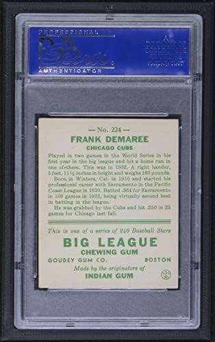 1933 Гуди 224 Франк Демари Чикаго Къбс (Бейзболна картичка) PSA PSA 6.00 Къбс