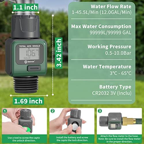 Разходомер за вода Geevon за АВТОБУСА и система за напояване с Контролер Разбрызгивателя за косене на Bluetooth