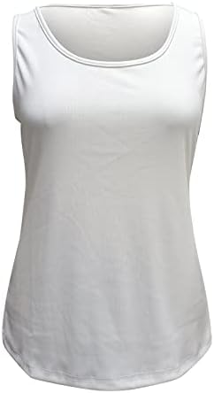 lcziwo/ дамски блузи с кръгло деколте, тренировъчен жилетка в рубчик без ръкави, ежедневни летни модни основни обикновена