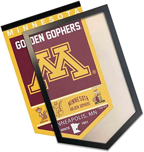 Исторически Банер с Логото на Minnesota Gophers Heritage и Дървена Рамка за Банер