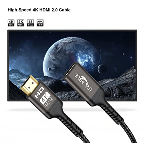 Удлинительный HDMI кабел 6 метра, 2 комплекта удлинительного кабел HDMI-4K, HDMI мъжа към жената, съвместими с Nintendo