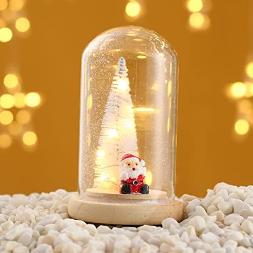 Мини-Украса за Коледната елха на Миниатюрна елха в Стъклен Купола с led подсветка на Коледа САМ Занаятите Party Decoration