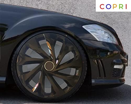 Комплект Copri от 4-Колесни накладки 13-Инчов Черно, Защелкивающихся на Ступицу, подходящ за Alfa Romeo