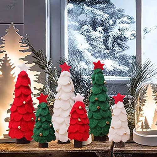 Коледна Украса Мини-Коледно Дърво, Коледна Маса в Малки Декорация на Подаръци, Украси за Коледни Елхи Елегантни (H, Един