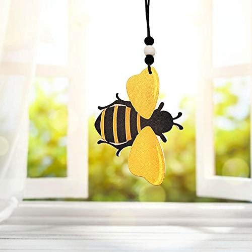 3 Опаковки Пчела Знак Дървена Пчела Художествена Украса Пчелен Ден Клетка Монтиране На Дърво, Окачена Висулка Сладък