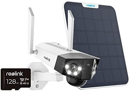 Безжична Външна камера за сигурност REOLINK 6MP, Слънчева Камера за сигурност с преглед на 180 °, WiFi-камера за 2,4
