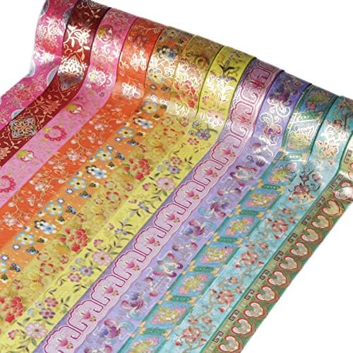 набор от изолент qianshan 12 ролки Васи, естетична декоративна залепваща лента с ширина 15 мм за scrapbooking, занаяти