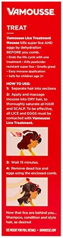 Пълен комплект за лечението въшки Vamousse - Включва кремове за лечението въшки, шампоан за всеки ден от въшки и стоманен
