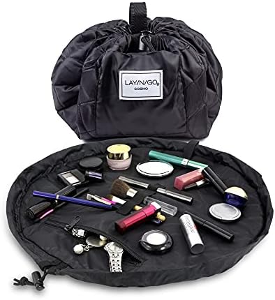 Пътна чанта и калъф Lay-n-Go за пътуване - машинно пране: 19-инчов кабелна черен със синя тапицерия + 44-инчов органайзер