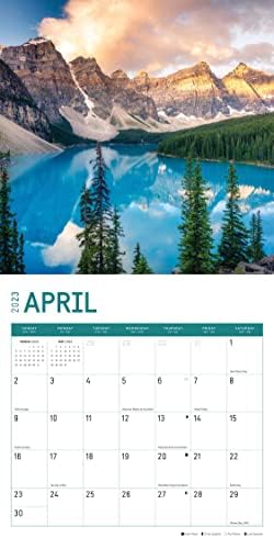 Стенен Календар на Национален парк Банф в 2023 година с участието на Ярка ден, 12x12 Инча