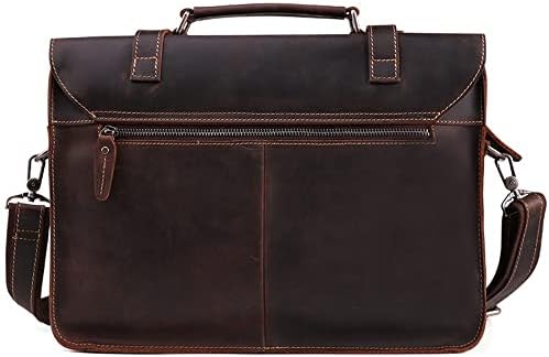 LIUYUNQI Модерен Бизнес Мъжки чанти Ретро Хоризонтален Портфейл Мъжки чанти Диагонално чанта Чанта за компютър (Цвят: