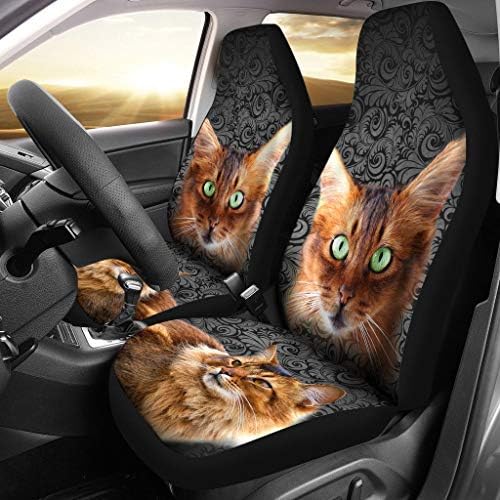 Магазин Great Breed Съхранява Прекрасни Калъфи За Столчета За Автомобил С Принтом Сомалийската Котка