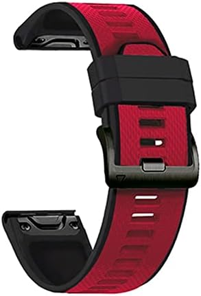 EEOM 26 22 мм Быстросъемный каишка за часовник Въжета за Garmin Fenix 7 7X Easyfit Силиконов каучук Wirstband (Цвят: