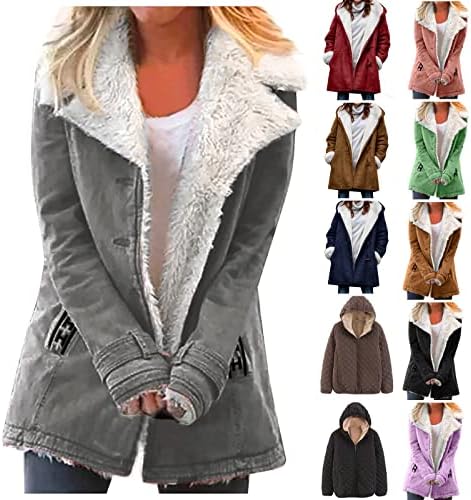 Моден зимни палта за жени, по-Големи Размери, Модерен яке от шерпи с руното облицовка, Ежедневна Топла Горна дреха, Дебели