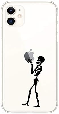 Калъф Blingy's за iPhone 11 (6,1 инча), Забавен дизайн във формата на скелет с логото на Креативен Забавен калъф в стил