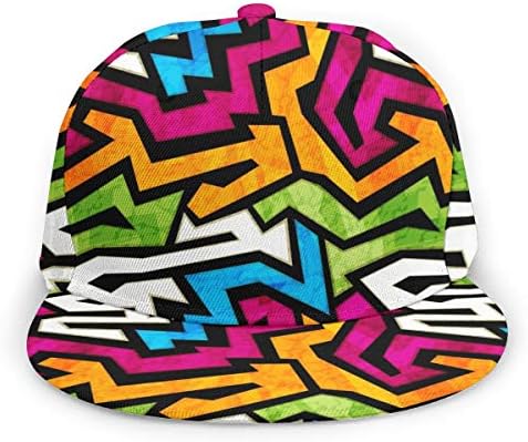 antkondnm цветни графити възстановяване на предишното положение шапка унисекс шофьора шапки хип-хоп каре плосък Бил горе