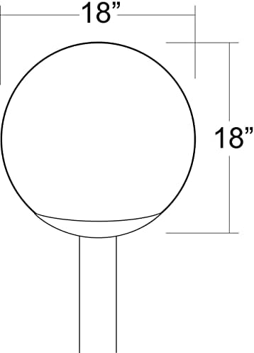 Solus SPC8004-LE26W 18-инчов акрилни лампа с географски глобус, топло бяла led лампа 3000 K, здрава акрилна бяла обектива