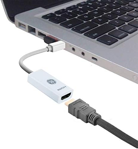Адаптер GE Mini DisplayPort Thunderbolt, HDMI, 2 комплекта, е Съвместим с Apple iMac, MacBook и PC, Поддържа Full HD