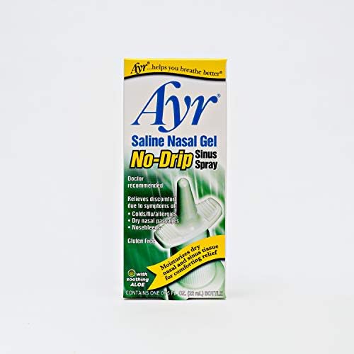 Физиологичен гел за нос Ayr, не drippy в синусите, с успокояващо алое Вера, във флакони по 0,75 грама (опаковка от 3
