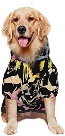 Hoody с качулка за голямо Куче Акварел-Colibri-Колекция на Дрехи за домашни любимци, Пуловер с Шапка, Мека Облекло за